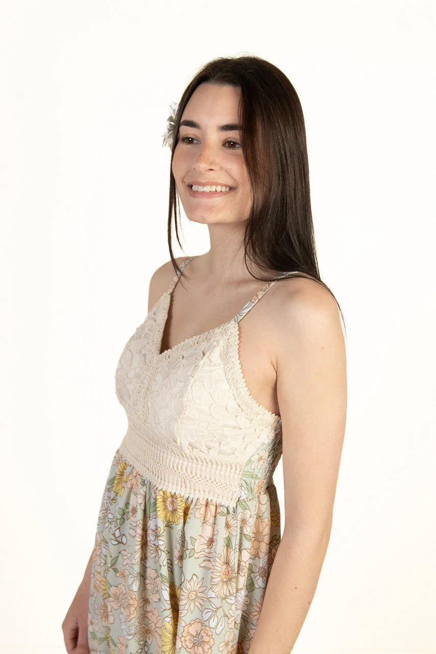 Crochet Top Meadow Maxi Dress