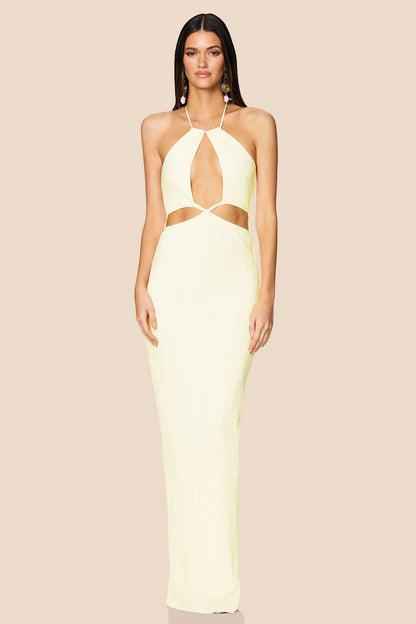 Nookie Desiree Cut Out Maxi - Lemon