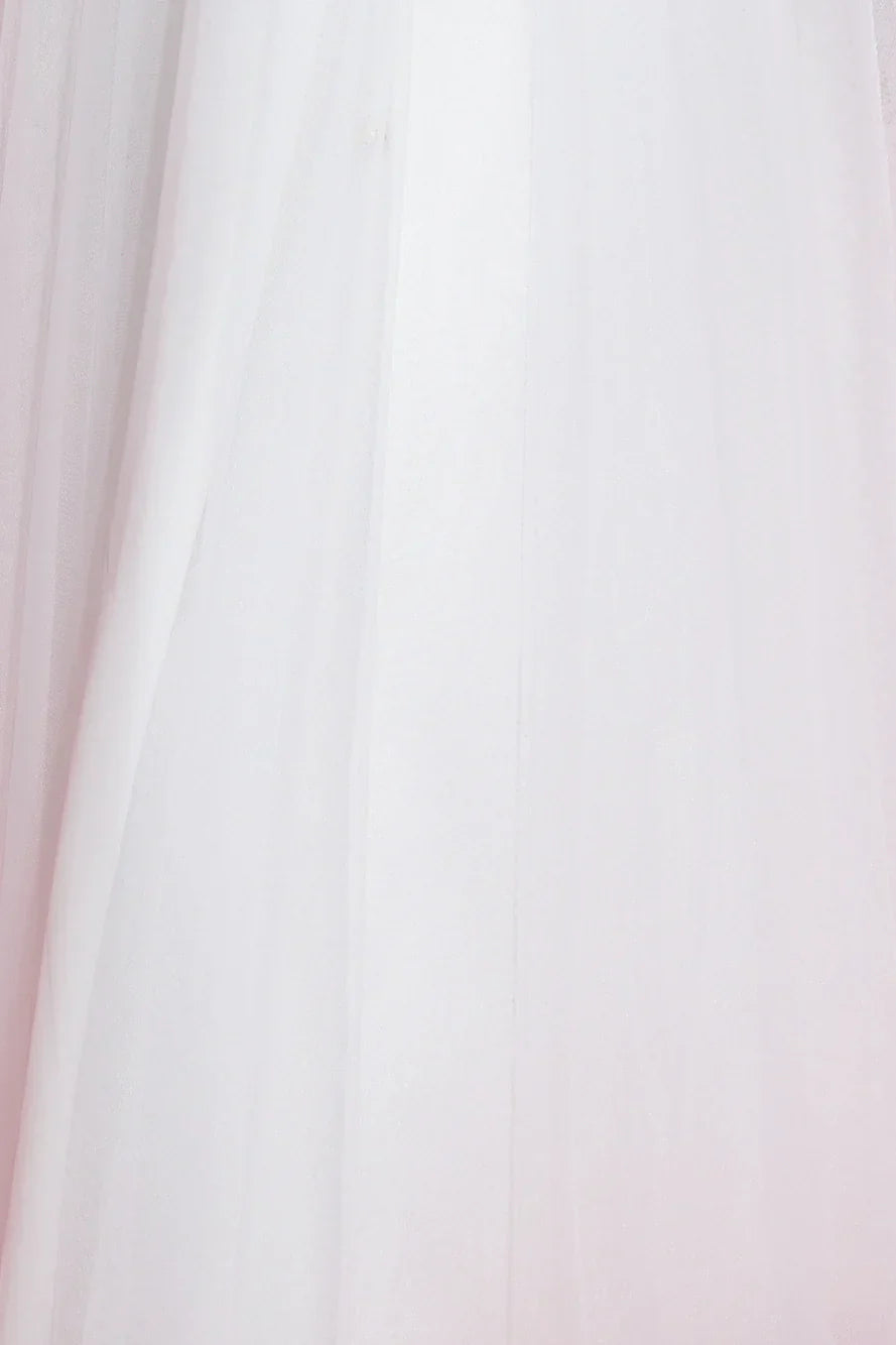 Bells Are Ringing Tulle Midi Dress White