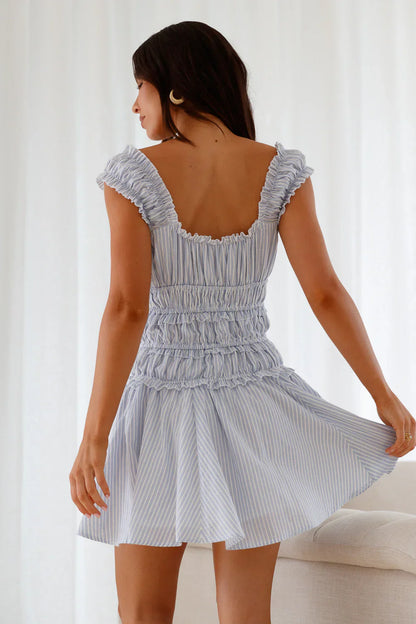 Little Library Mini Dress Blue