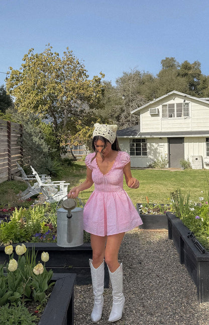 Raldo Pink Gingham Playsuit