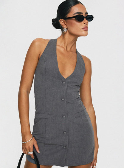 Fenny Mini Dress Grey Petite