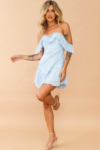 Venetian Summer Dress - Steel Blue