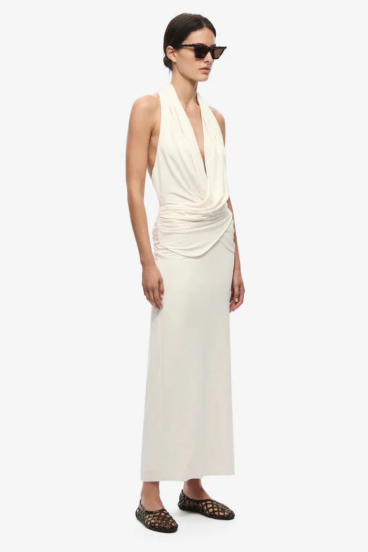 Misha Cabana Cupro Dress - Ivory