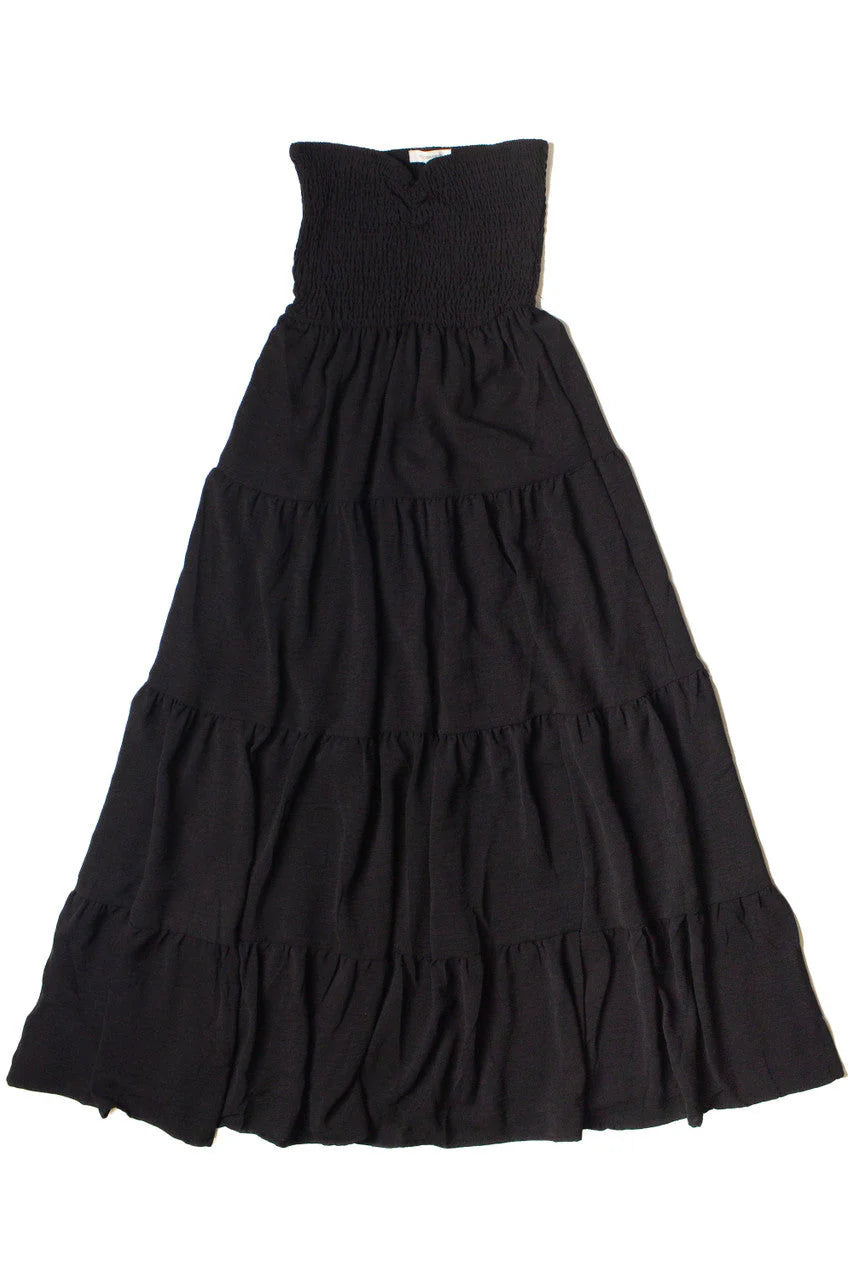 Smocked Top Strapless Maxi Dress