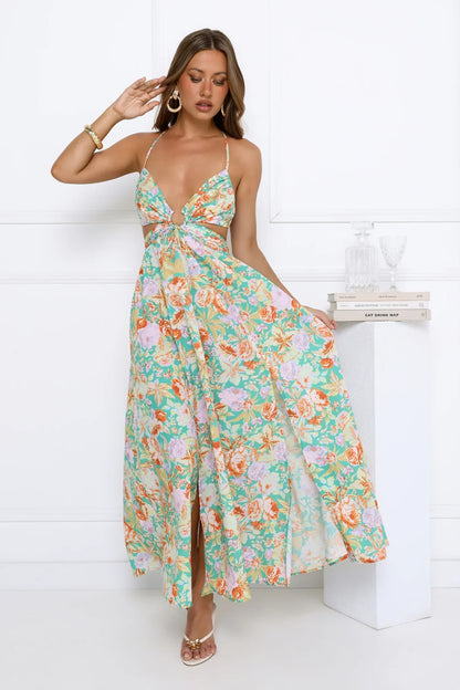 Garden Glory Maxi Dress Green