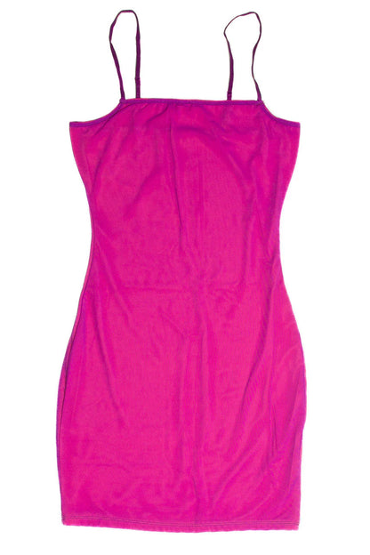 Purple and Orange Neon Mesh Mini Dress