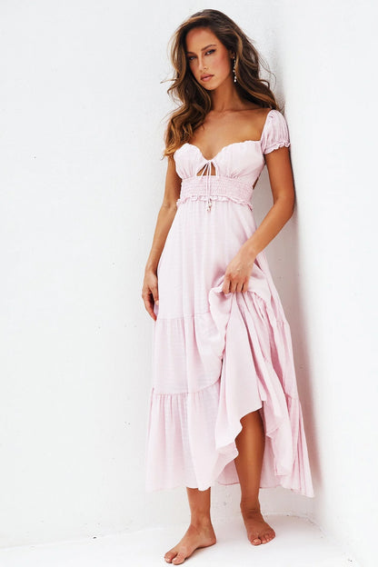 Bohemian Dreams Maxi Dress - Blush
