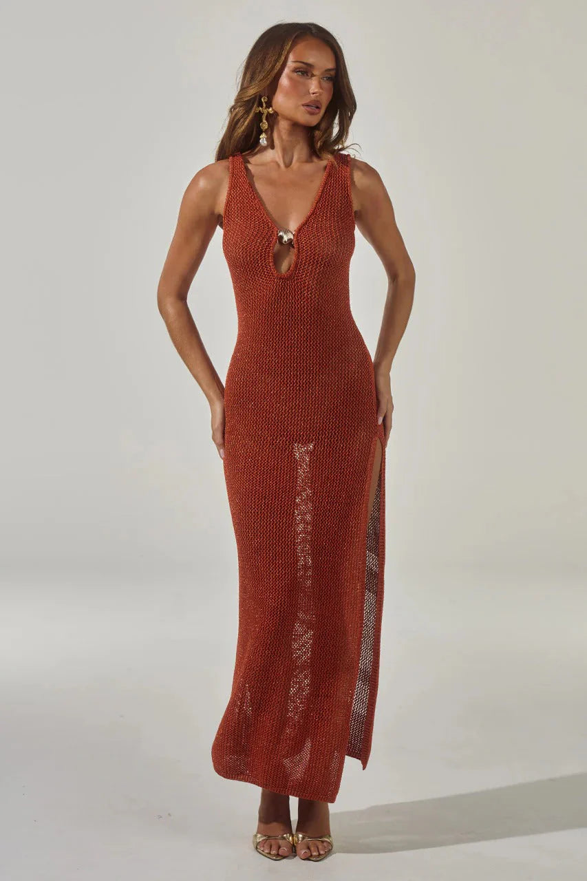 Ariya Maxi Dress - Rust