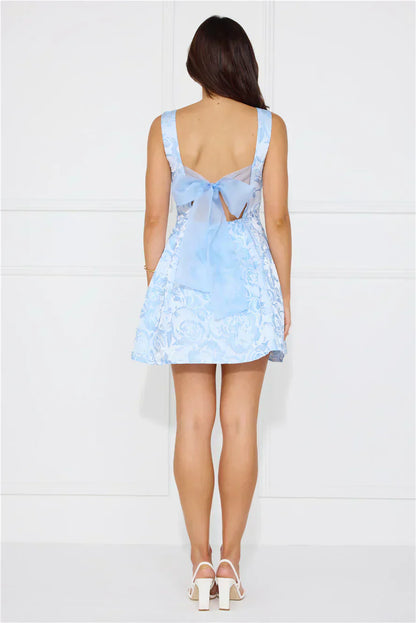 Chic Reverie Mini Dress Blue
