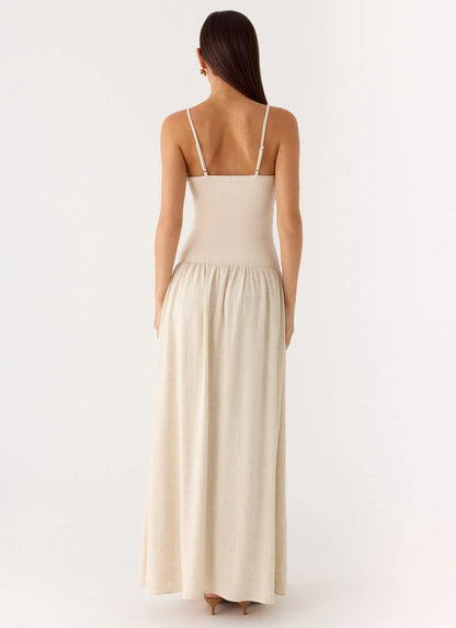 Ali Linen Maxi Dress - Oatmeal