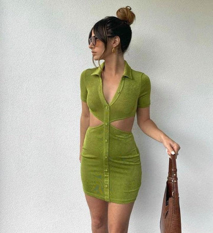 Claudia Mini Dress - Grass