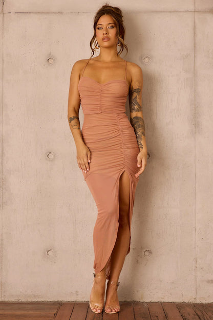 Last Dance Midi Dress - Mocha