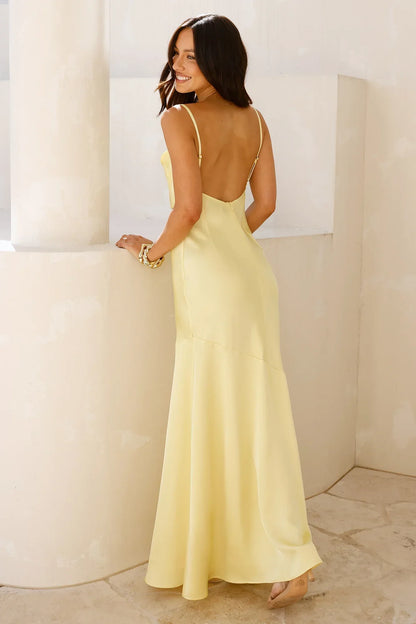 Brilliant Belle Satin Maxi Dress