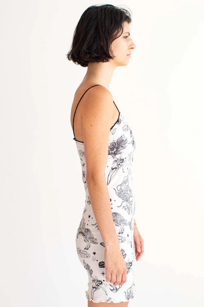 Fantasy Tattoos Milkmaid Mini Dress