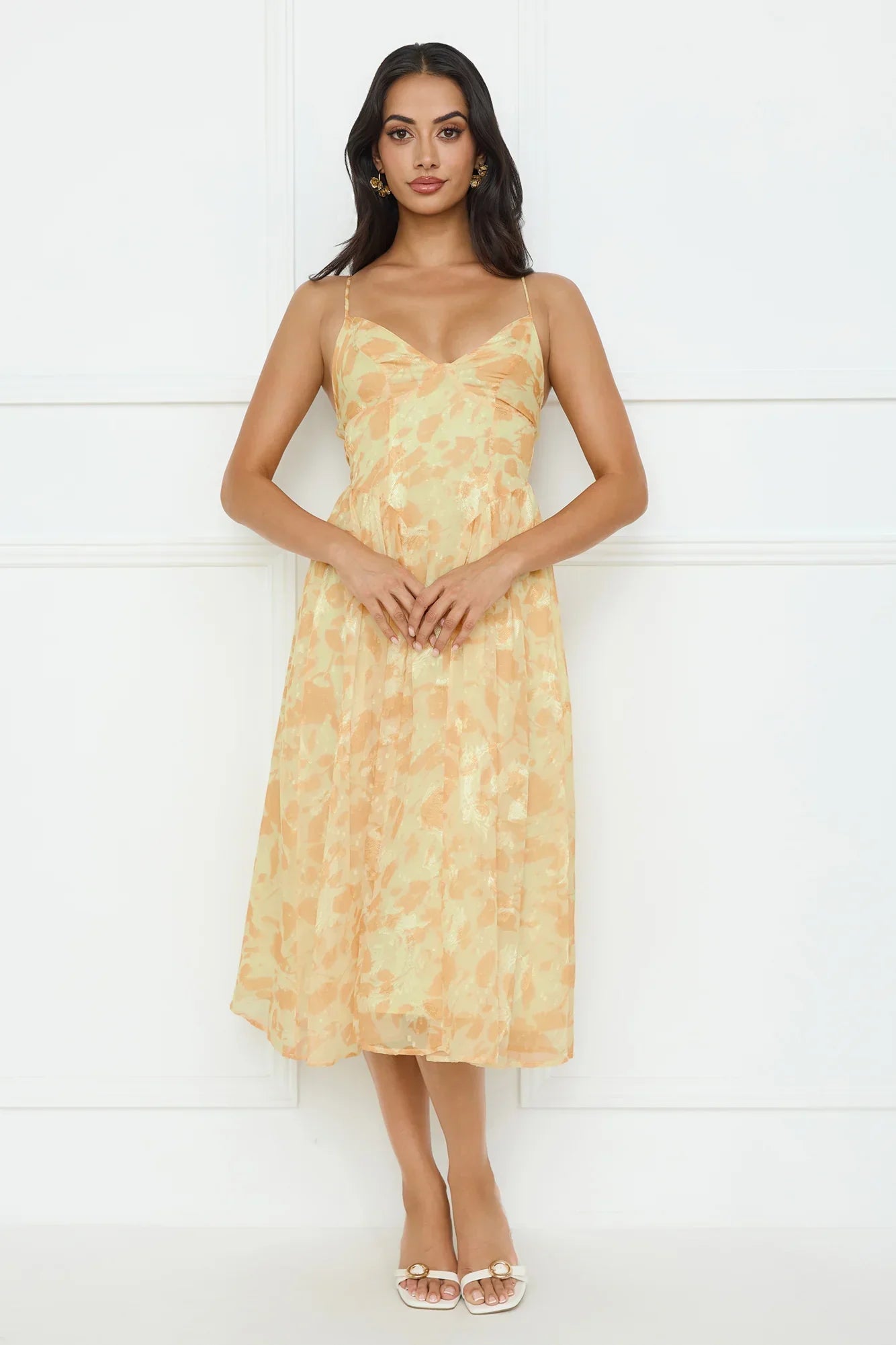 Fresh Nectar Midi Dress Yellow