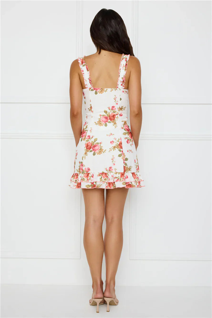Floral Daydreams Mini Dress White