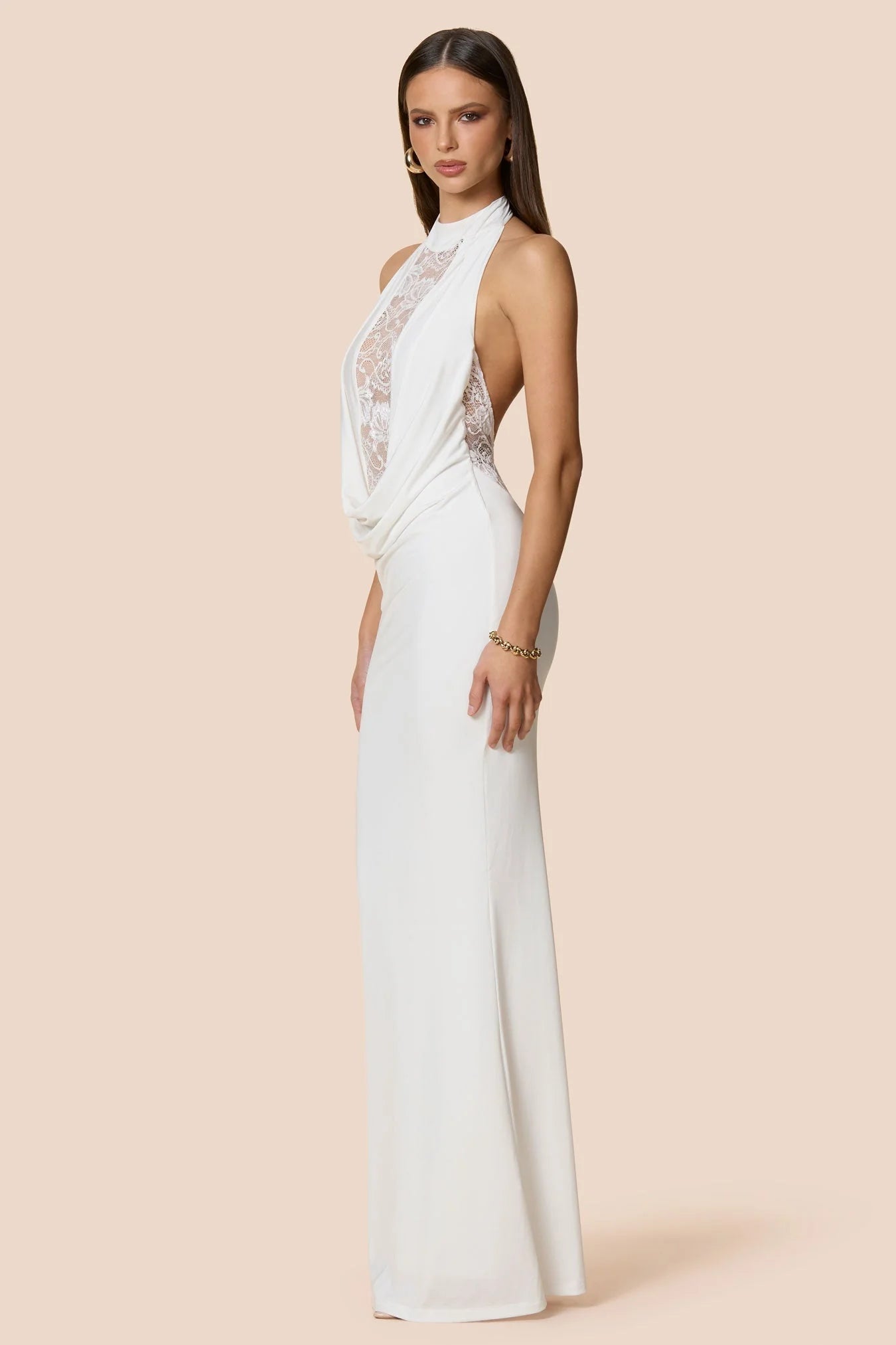 Nookie Rhianna Halter Gown - Ivory