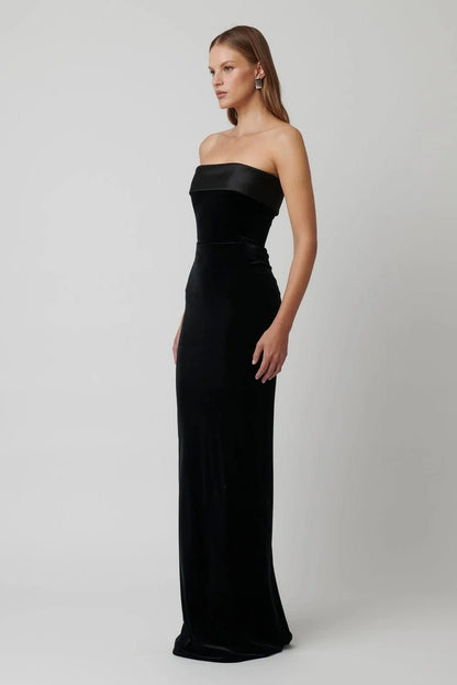 Monroe Gown - Black Velvet
