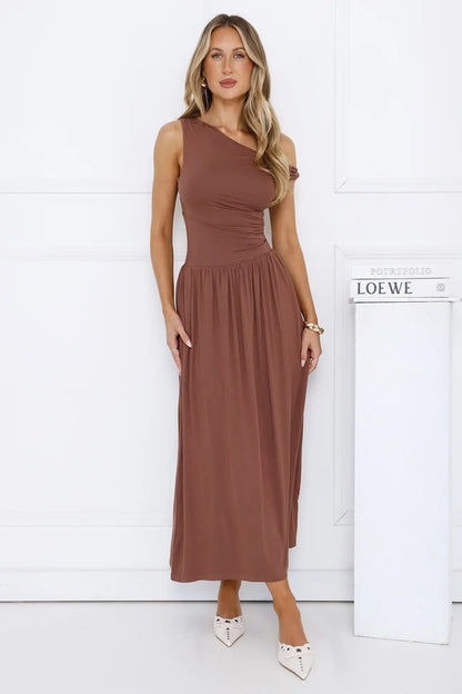 Coastal Daydream Off Shoulder Midi Dress