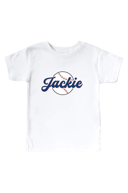 Personalized Ballpark Bros Graphic Bodysuit & Kids Tee | White