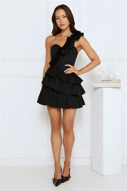 Precious Time One Shoulder Mini Dress