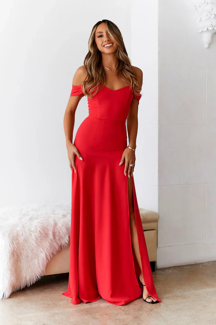 Blushing Cinderella Maxi Dress