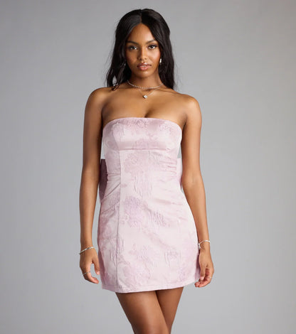 Jaimie Bow Lace-Up Mini Dress
