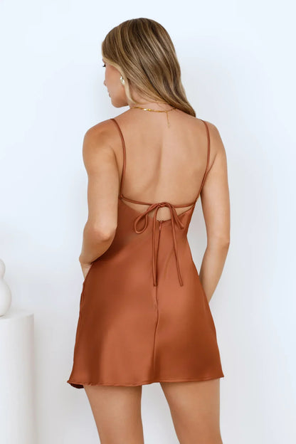 Slay The Day Satin Mini Dress