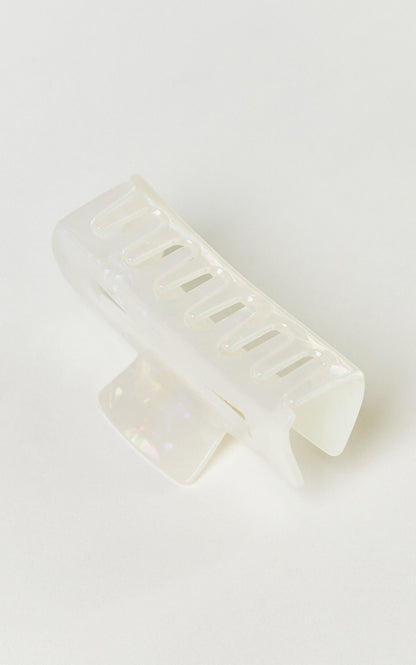 Wilda Hair Clip - Rectangle Claw Hair Clip in Cream