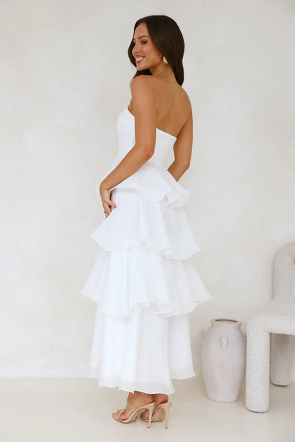 Wedding Adventure Strapless Maxi Dress