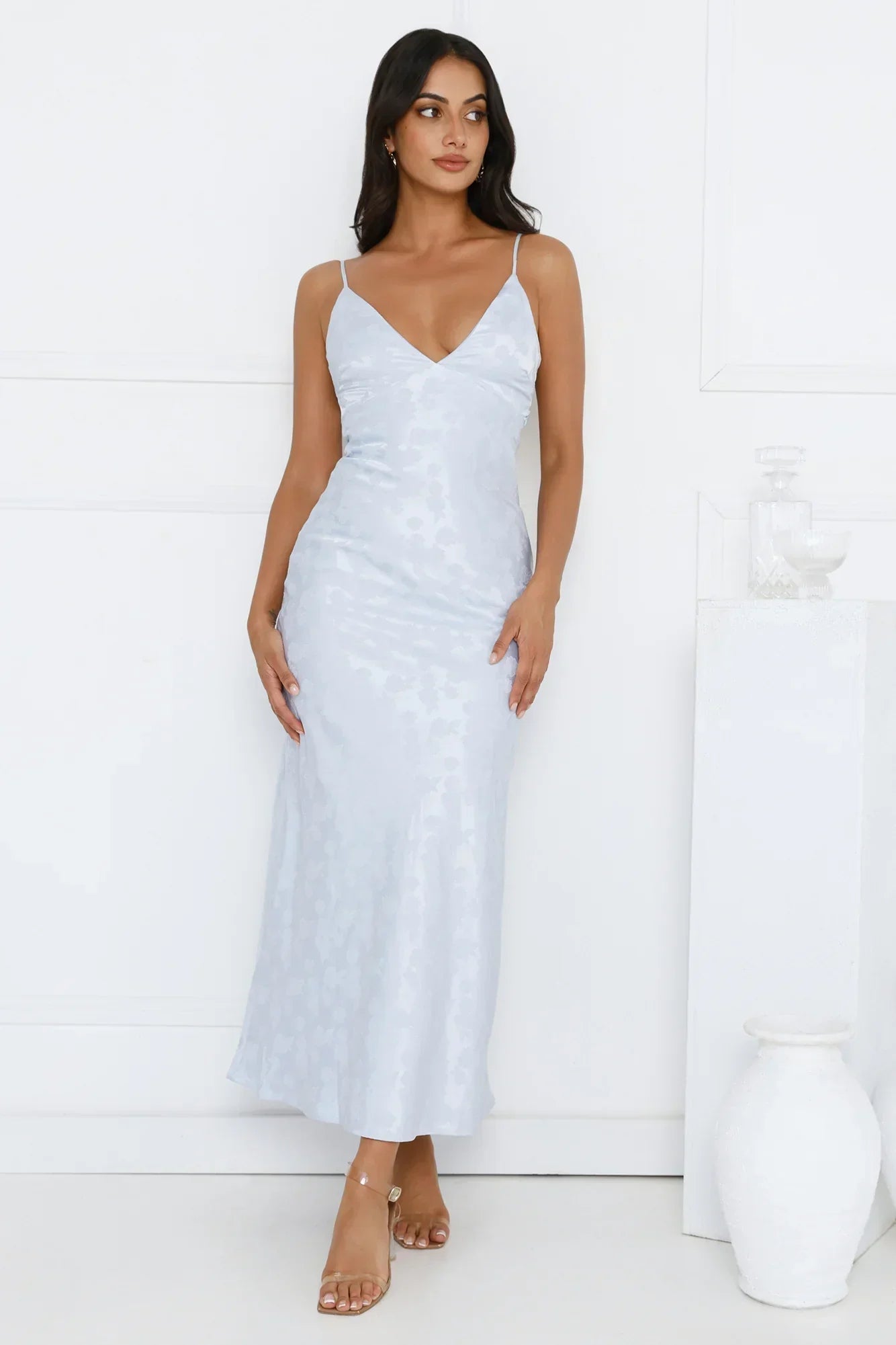 Floral Kiss Satin Maxi Dress