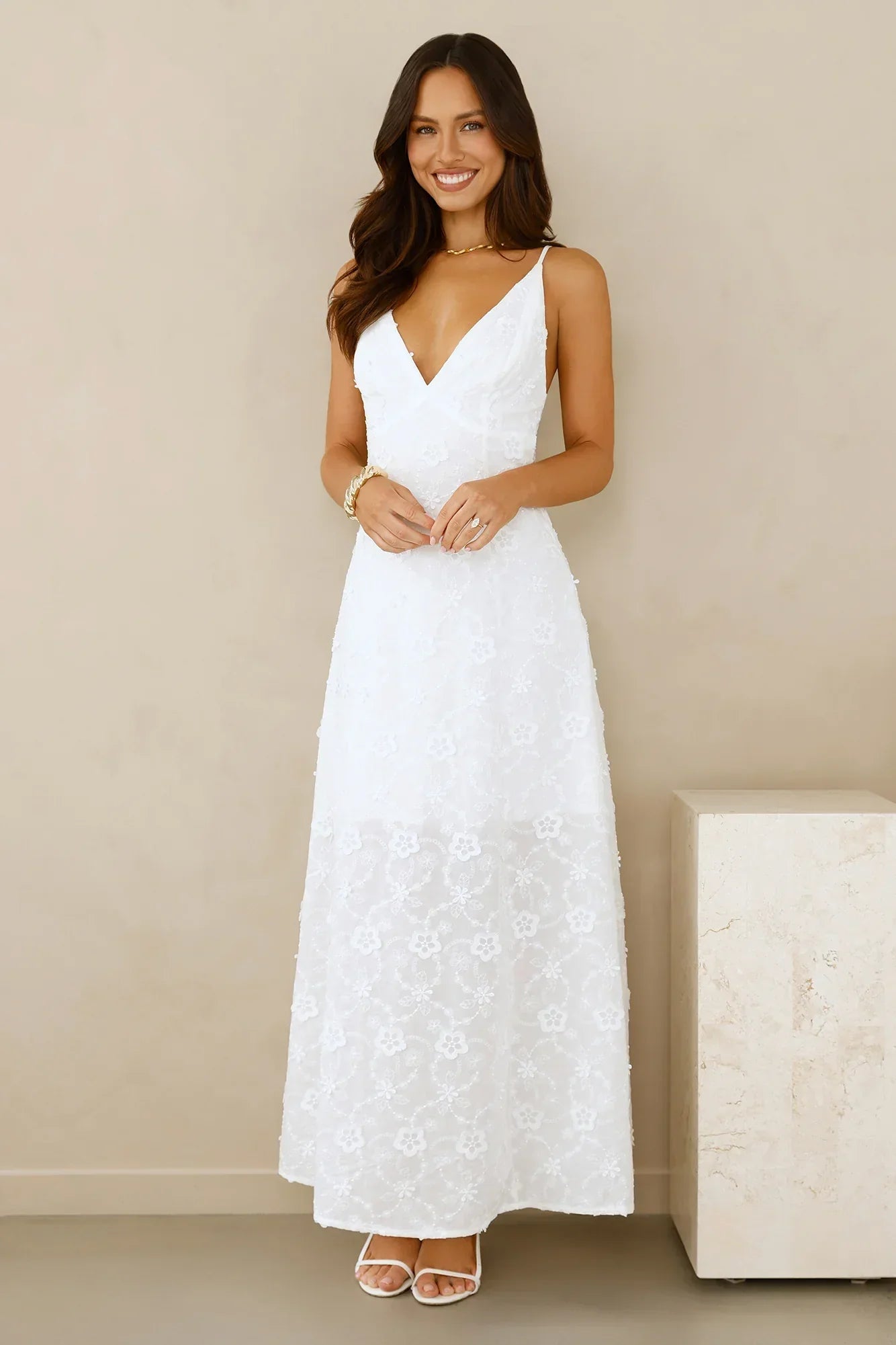 Soft Moonbeam Maxi Dress