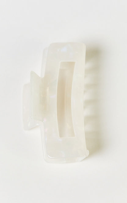 Wilda Hair Clip - Rectangle Claw Hair Clip in Cream