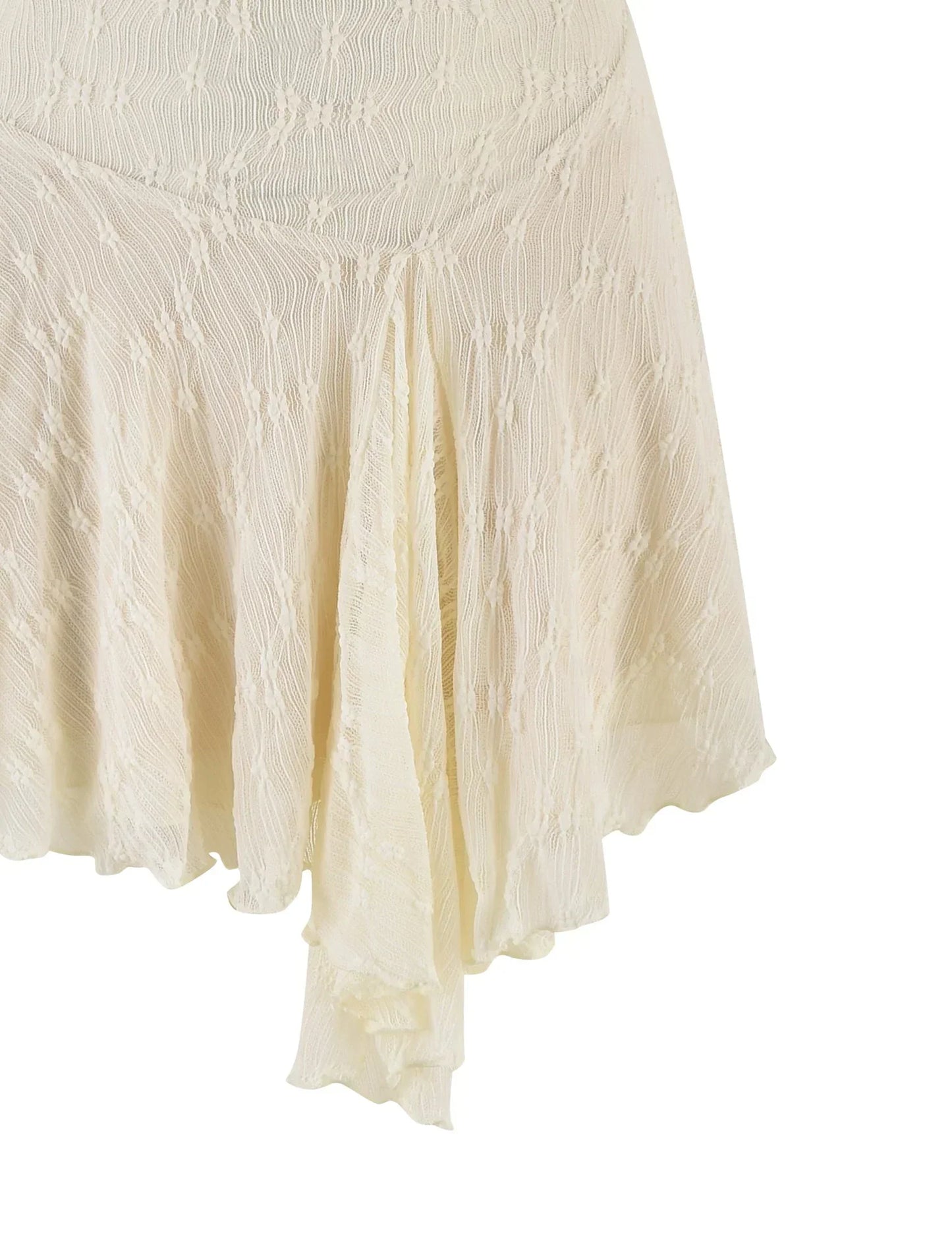 Fiorella Mini Dress - White : Lace : Cream