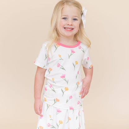 Toddler Basic Tee in Tulip