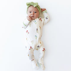 Zippered Footie in Wildflower