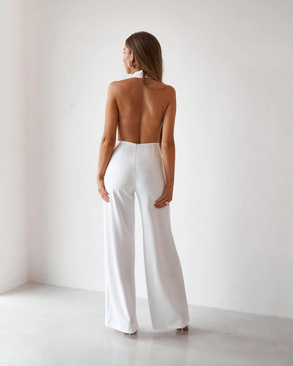 Backless Jumpsuit - Vintage White (PREORDER)