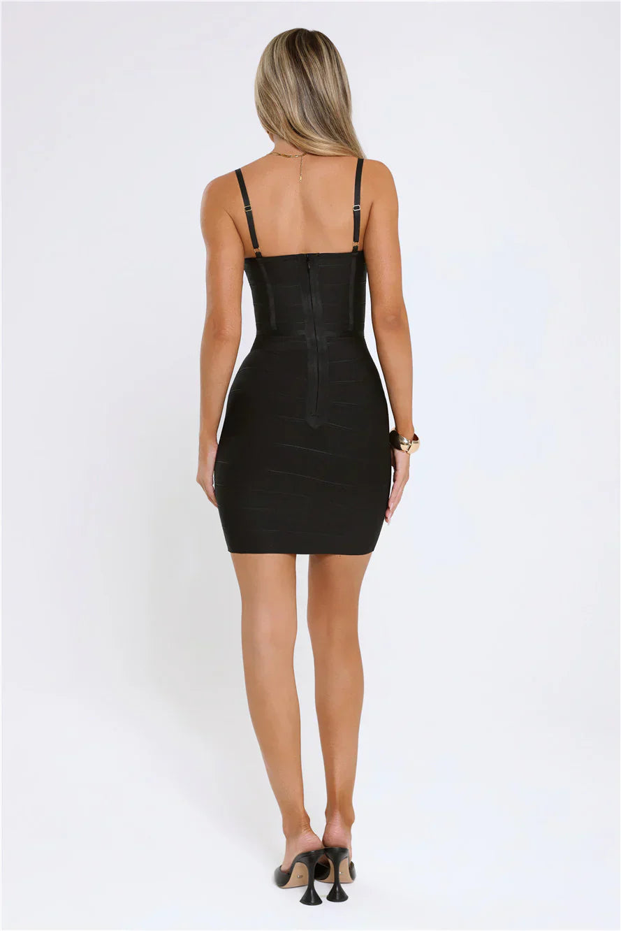 Iconic Edge Bandage Mini Dress Black