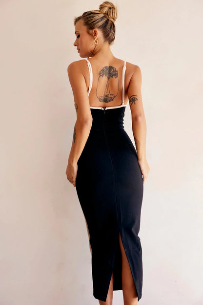One Delia Midi Dress - Black