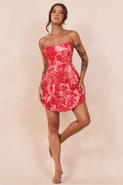Got Glam Mini Dress - Red