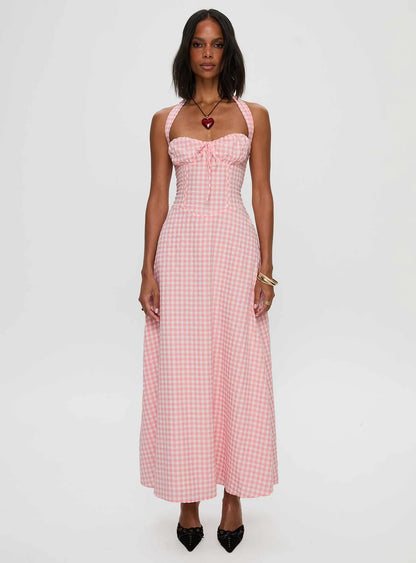 Lucky For You Halter Maxi Dress Multi