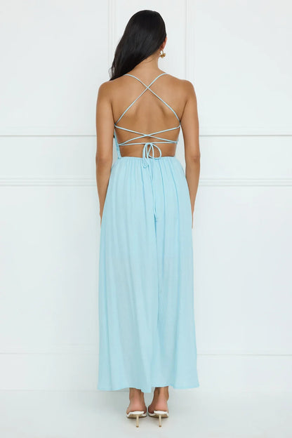 Discover Yourself Maxi Dress Blue