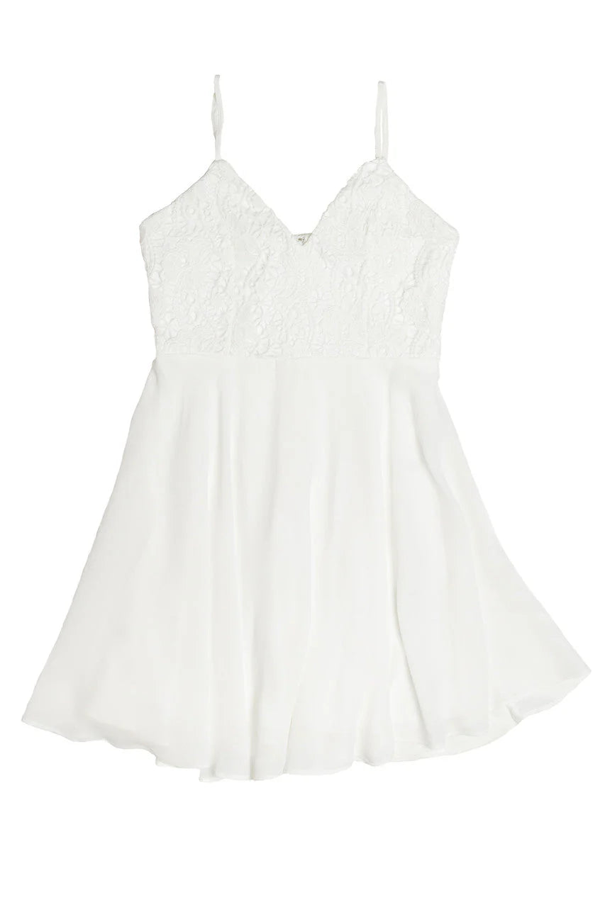Lace Top Mini Dress
