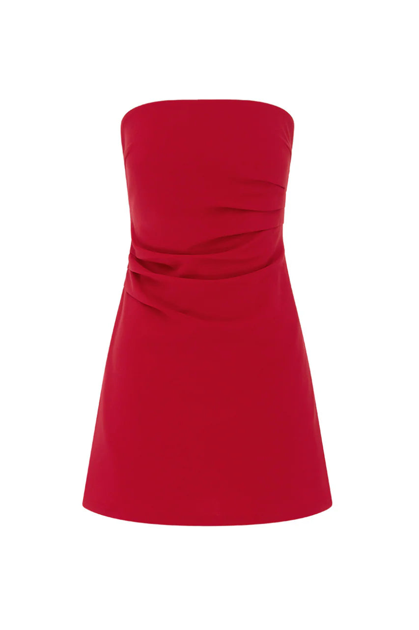 Cairo Mini Dress - Cherry Red