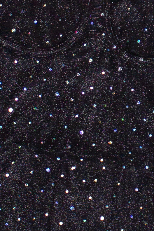 Holographic Glitter Bustier Mini Dress