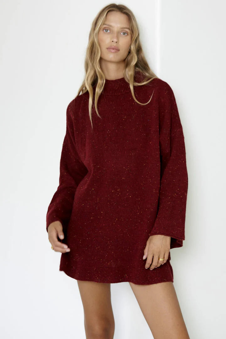 Bea Jumper - Burgundy Speckle