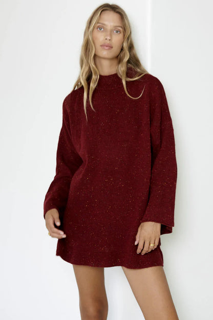 Bea Jumper - Burgundy Speckle
