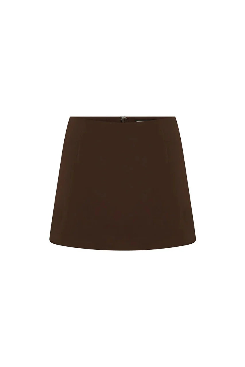 Vieno Mini Skort - Bitter Chocolate