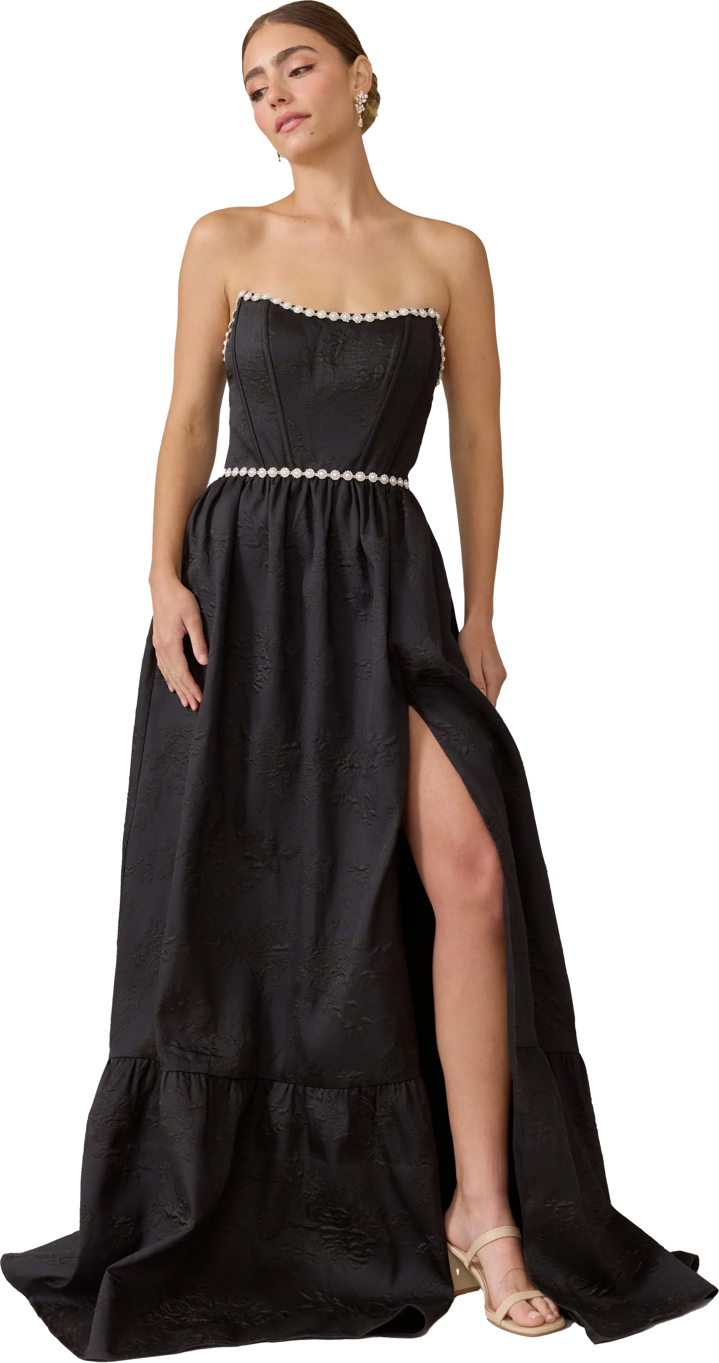 Ellapink Luxe Jacquard Dress | Made To Order
